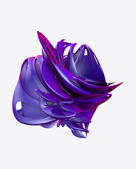 Purple-Pink Abstract Object PNG