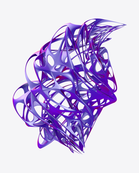 Purple-Pink Abstract Object PNG