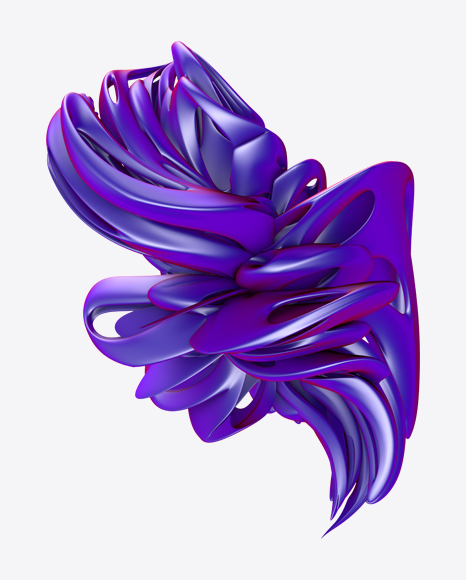 Purple-Pink Abstract Object PNG