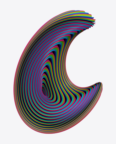 Colored Abstract Object PNG