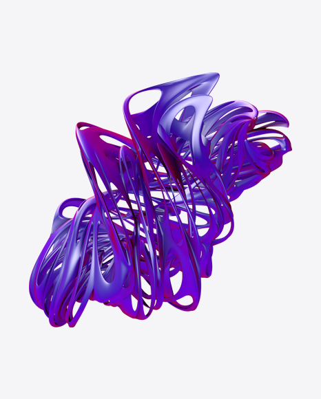 Purple-Pink Abstract Object PNG