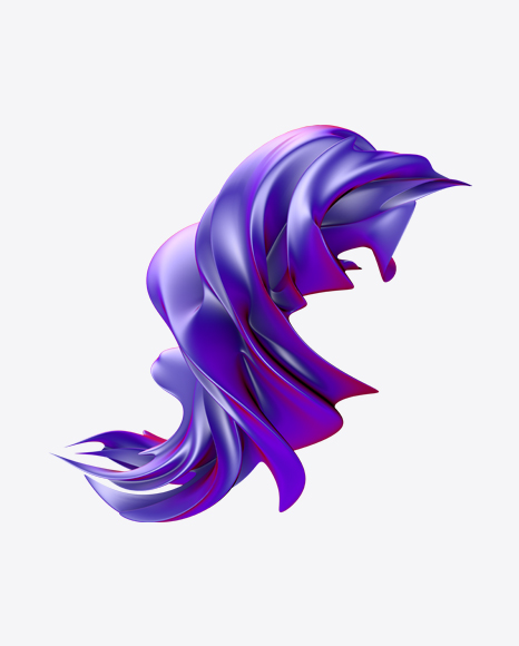 Purple-Pink Abstract Object PNG