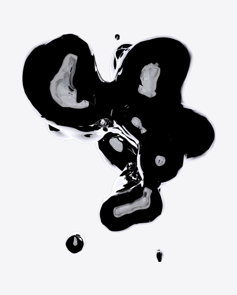 Black Liquid Abstract Form PNG