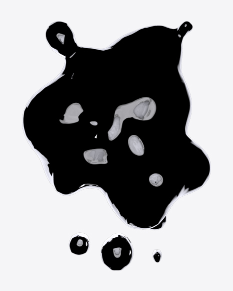 Black Liquid Abstract Form PNG