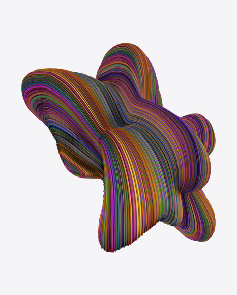 Colored Abstract Object PNG
