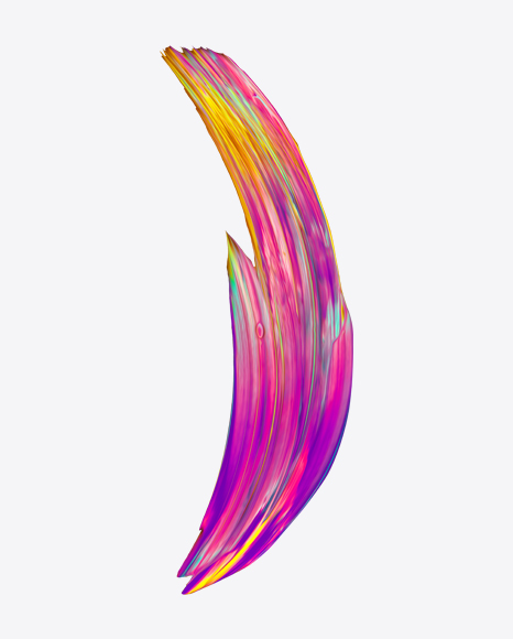 Colored Neon Paint Stroke PNG