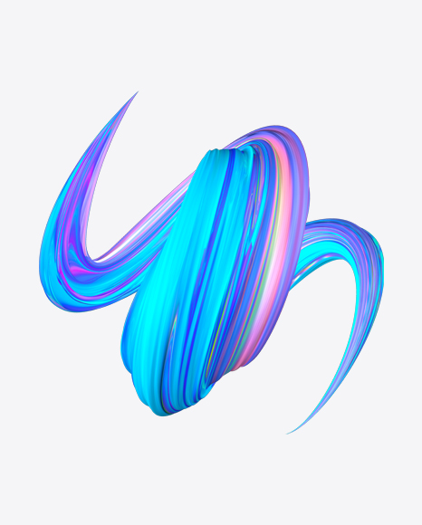 Colored Neon Abstract Object PNG
