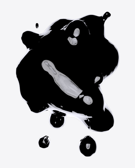 Black Liquid Abstract Form PNG