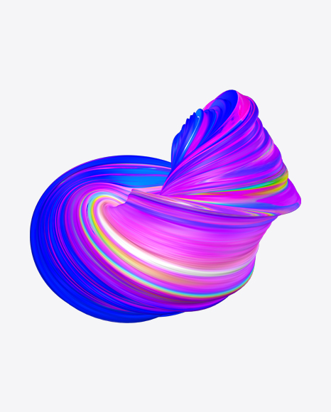Colored Neon Abstract Object PNG