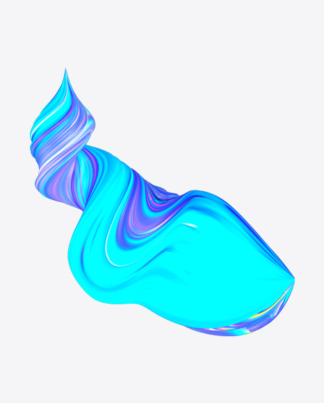 Colored Neon Abstract Object PNG