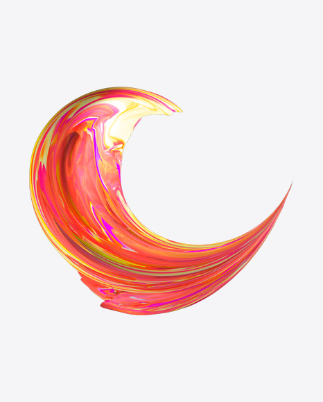 Colored Neon Abstract Object PNG
