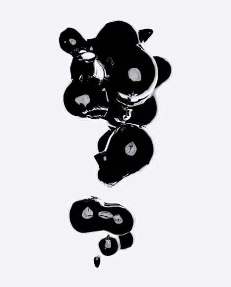Black Liquid Abstract Form PNG