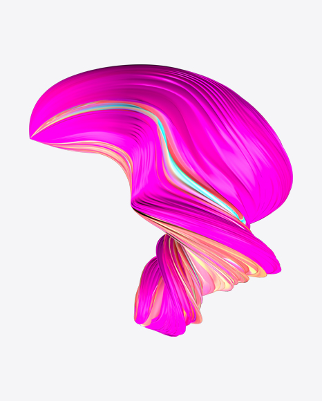 Colored Neon Abstract Object PNG