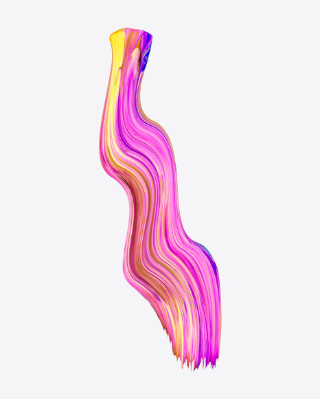 Colored Neon Paint Stroke PNG