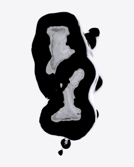 Black Liquid Abstract Form PNG