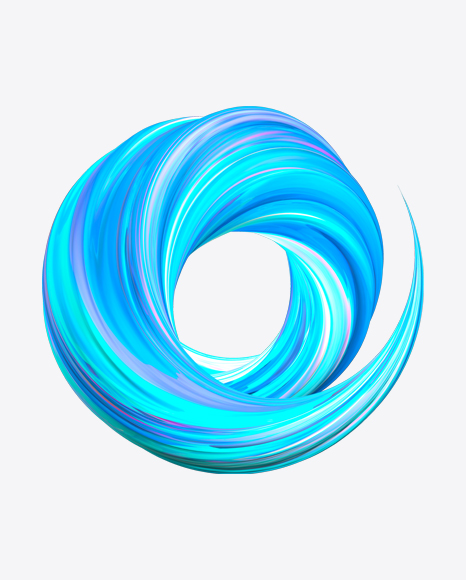Colored Neon Abstract Object PNG