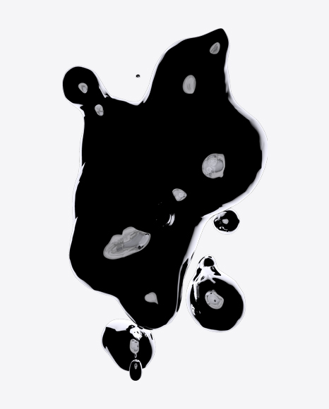 Black Liquid Abstract Form PNG