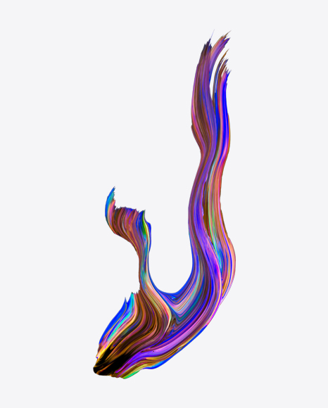 Colored Neon Paint Stroke PNG