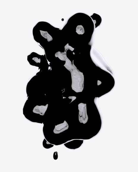 Black Liquid Abstract Form PNG