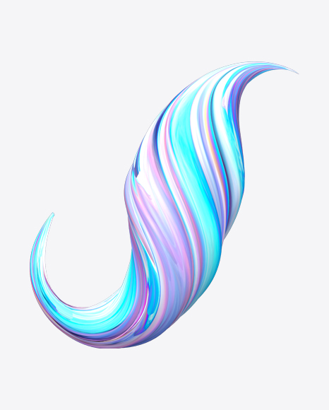 Colored Neon Abstract Object PNG