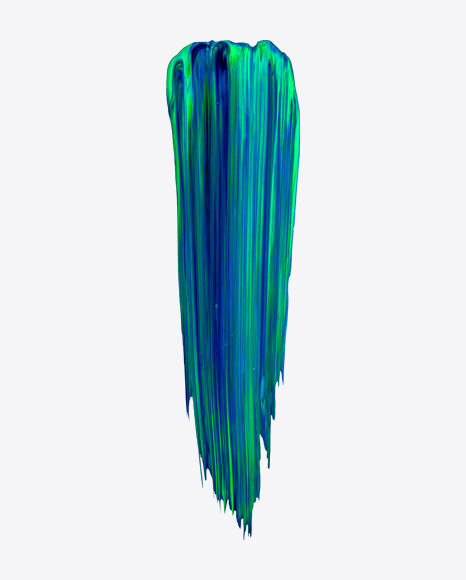Green-Blue Paint Stroke PNG