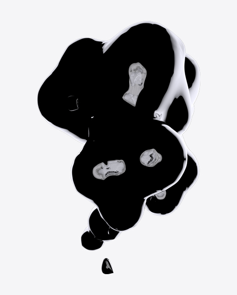 Black Liquid Abstract Form PNG