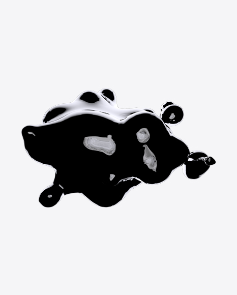 Black Liquid Abstract Form PNG
