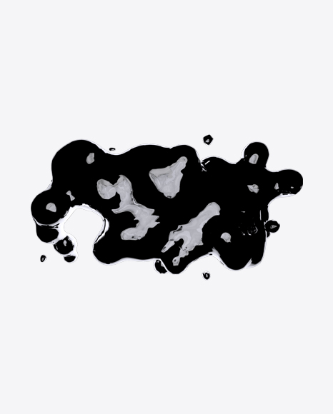 Black Liquid Abstract Form PNG