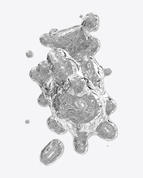 Silver Liquid Abstract Form PNG
