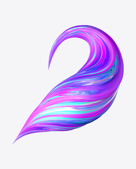 Colored Neon Abstract Object PNG