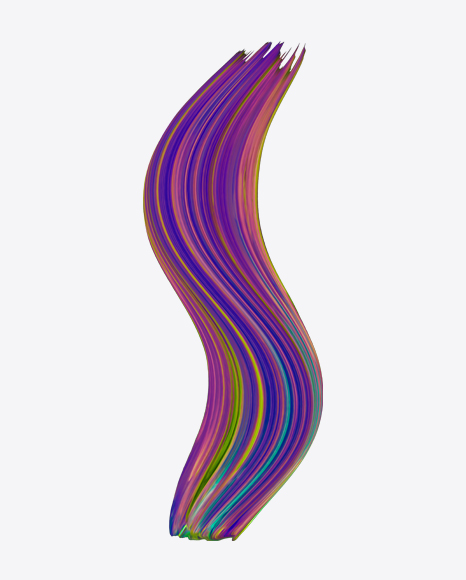 Colored Neon Paint Stroke PNG