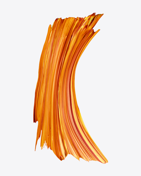 Orange Paint Stroke PNG