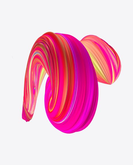 Colored Neon Abstract Object PNG
