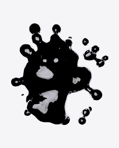 Black Liquid Abstract Form PNG