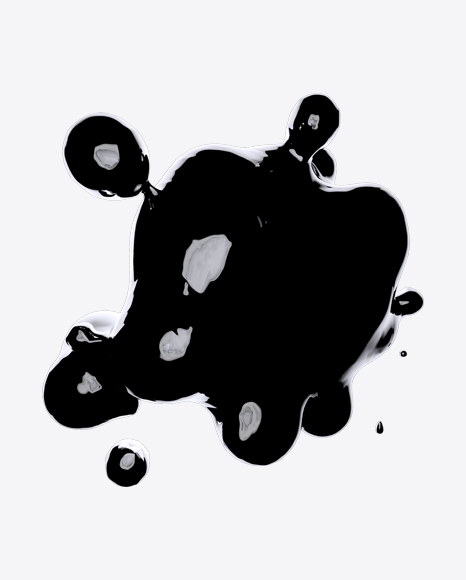 Black Liquid Abstract Form PNG