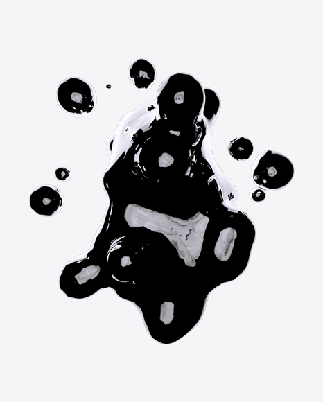 Black Liquid Abstract Form PNG