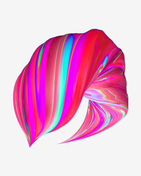 Colored Neon Abstract Object PNG