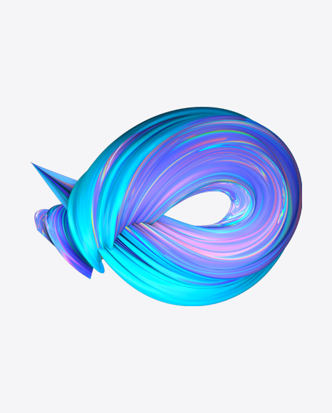 Colored Neon Abstract Object PNG