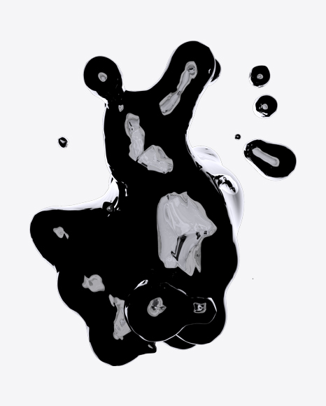 Black Liquid Abstract Form PNG
