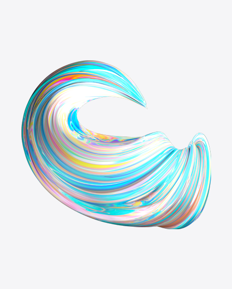 Colored Neon Abstract Object PNG