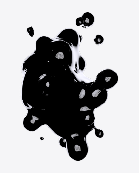 Black Liquid Abstract Form PNG