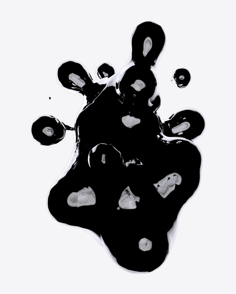 Black Liquid Abstract Form PNG