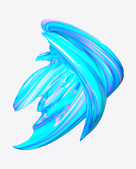Colored Neon Abstract Object PNG
