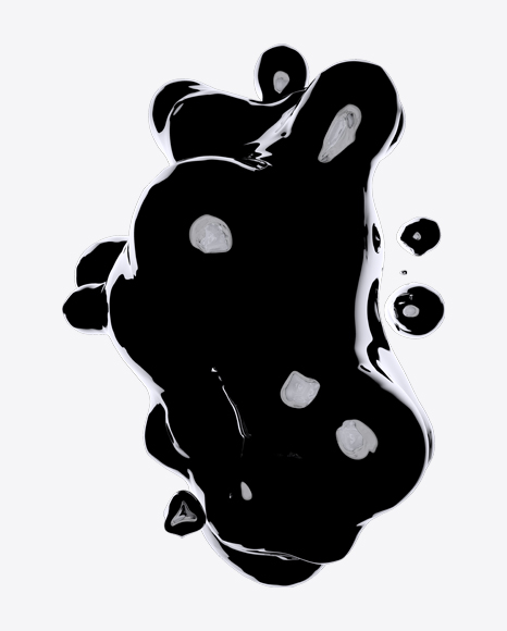 Black Liquid Abstract Form PNG