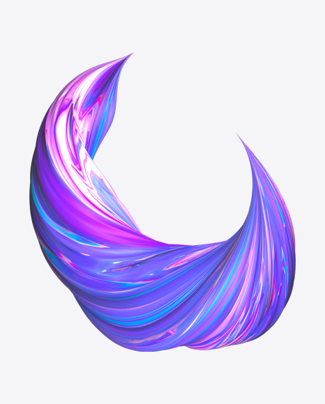 Colored Neon Abstract Object PNG