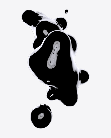 Black Liquid Abstract Form PNG