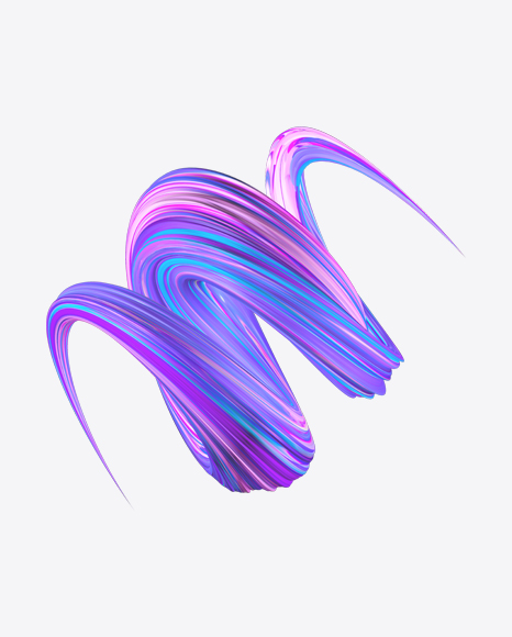 Colored Neon Abstract Object PNG