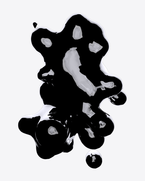 Black Liquid Abstract Form PNG