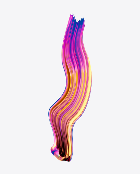 Colored Neon Paint Stroke PNG