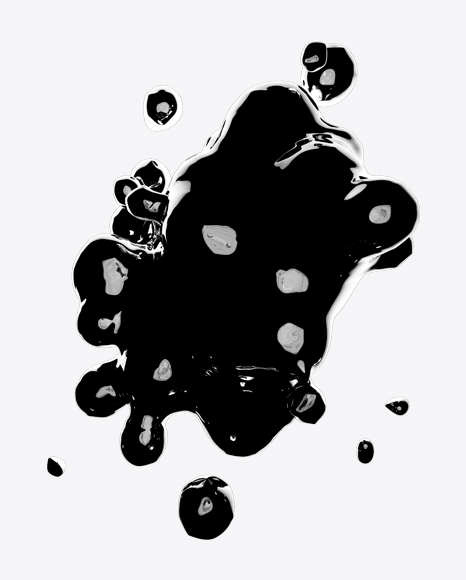 Black Liquid Abstract Form PNG